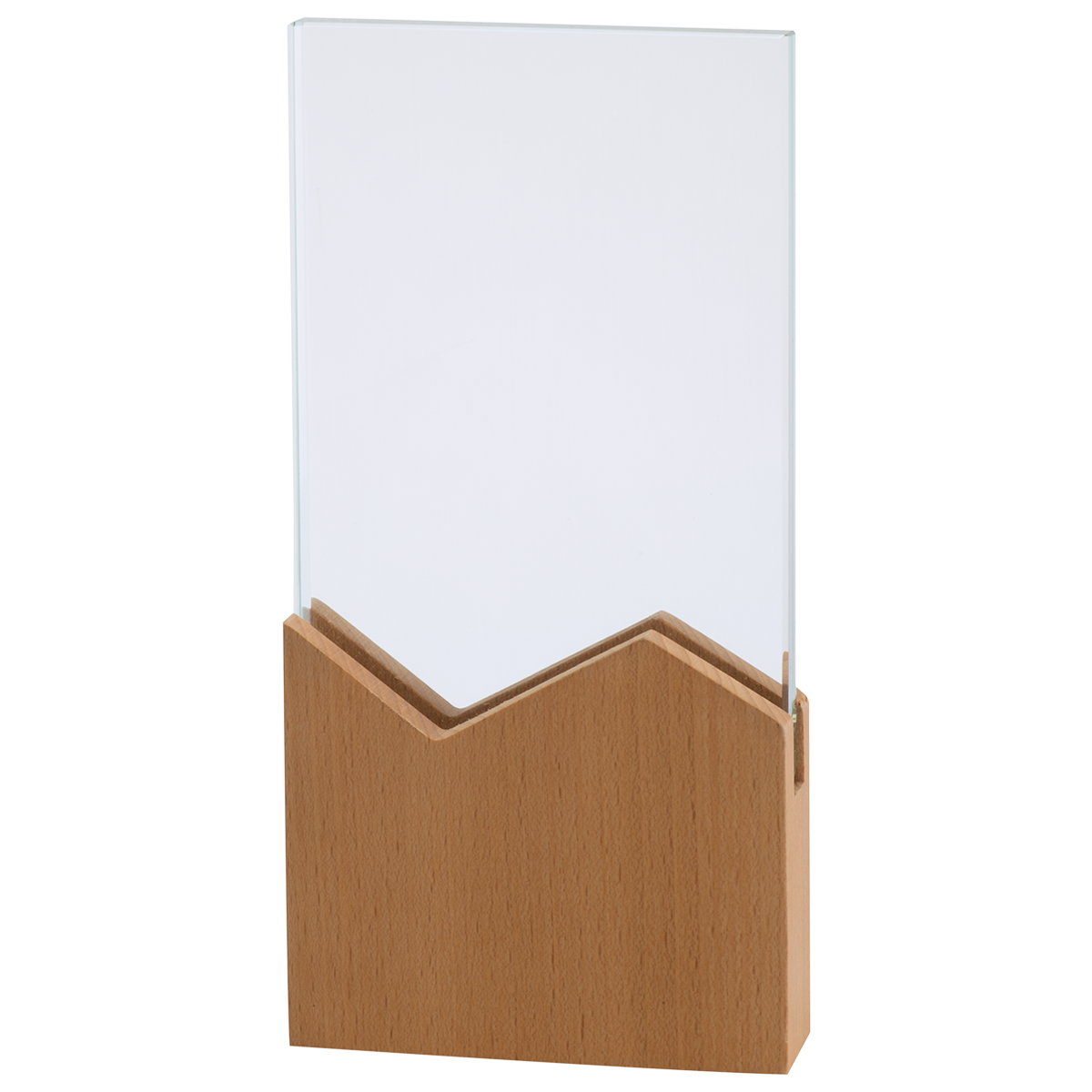 Glaspokal W801 – Glas mit Holzsockel