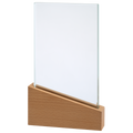 Glaspokal W811 – Glas mit Holzsockel