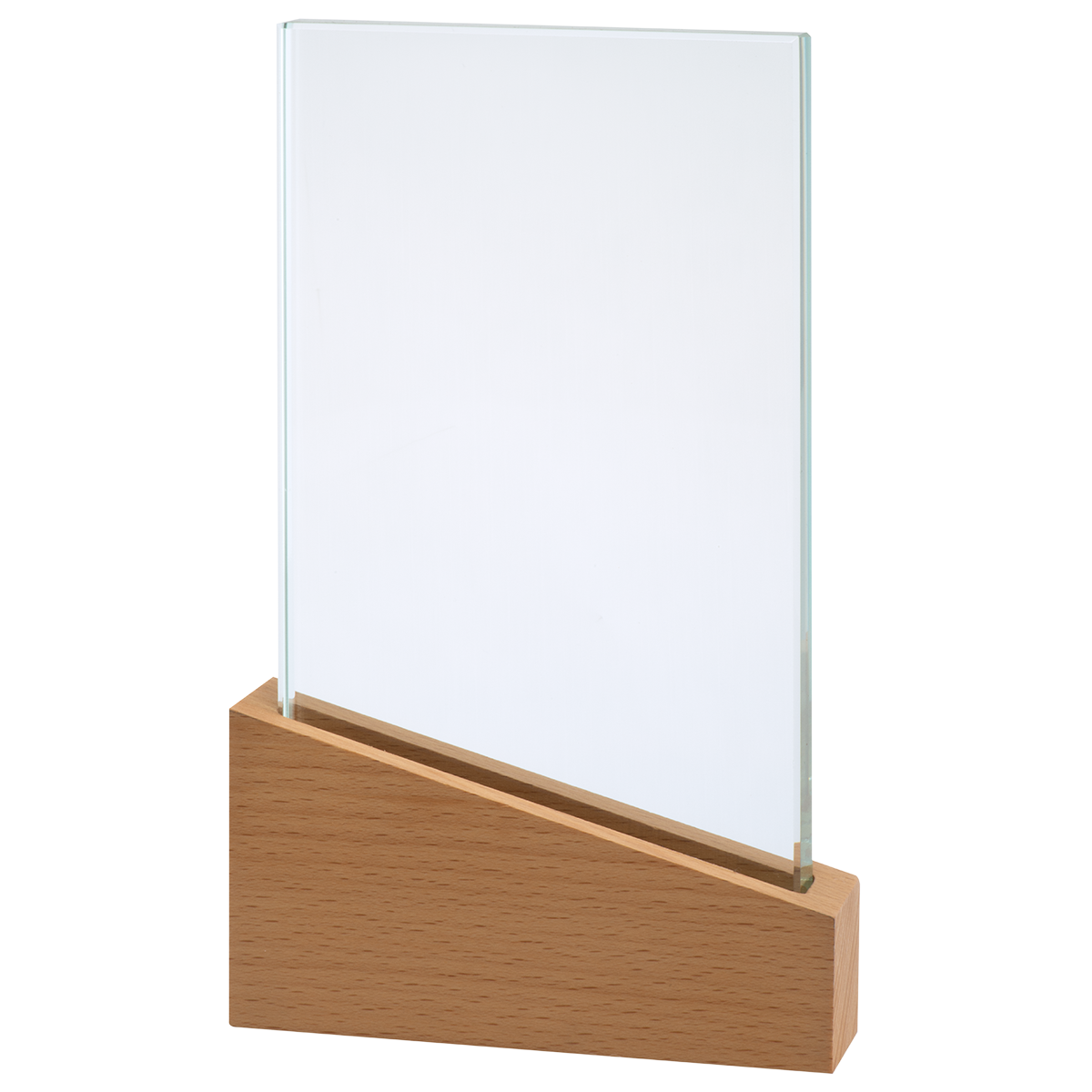 Glaspokal W811 – Glas mit Holzsockel