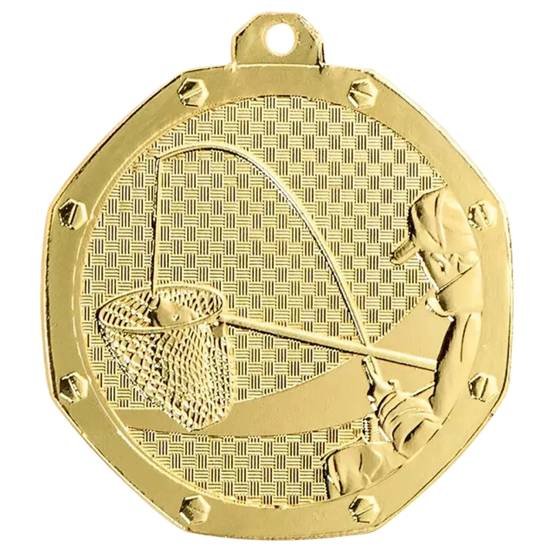 Geprägte Medaille 50 mm Angeln