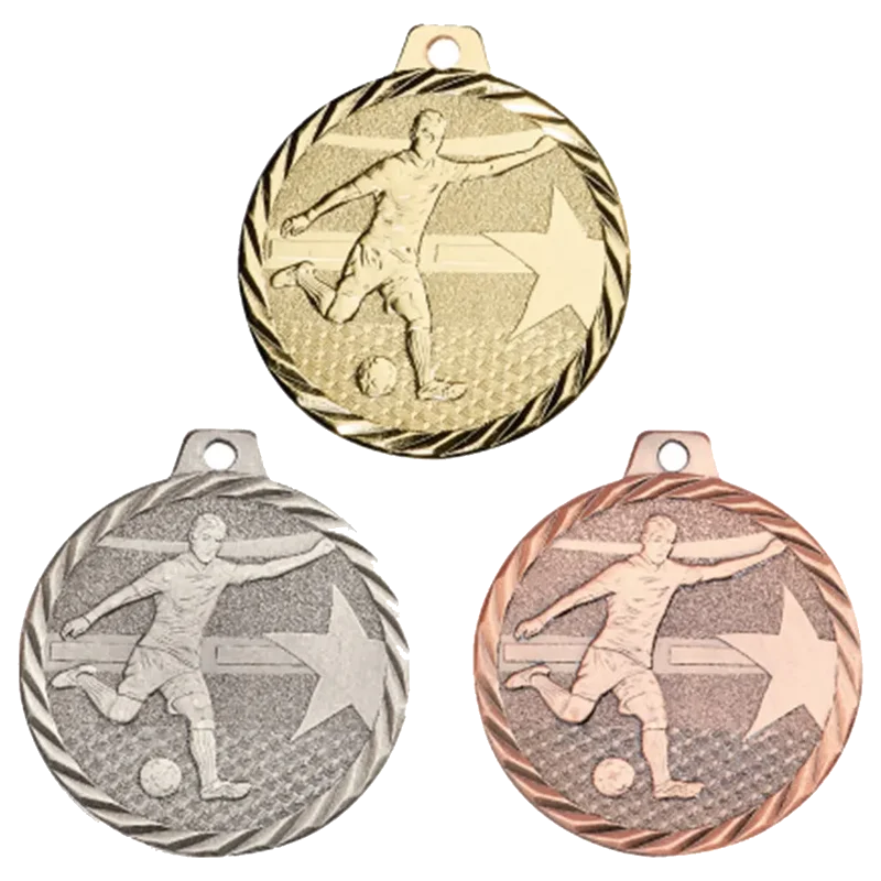 Geprägte Medaille 50 mm Fußball