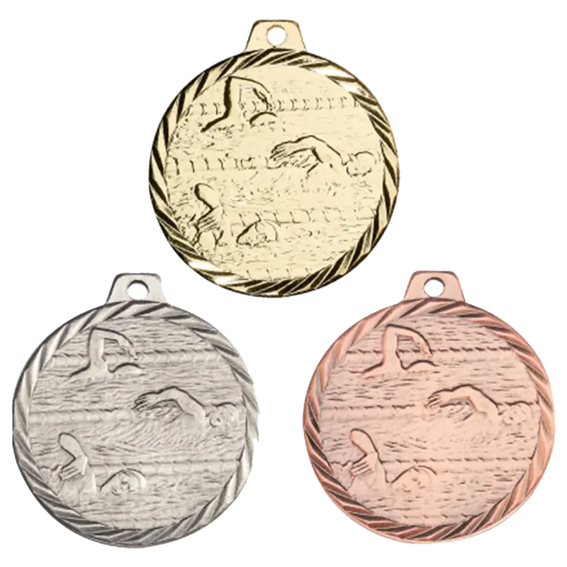 Geprägte Medaille 50 mm Schwimmen