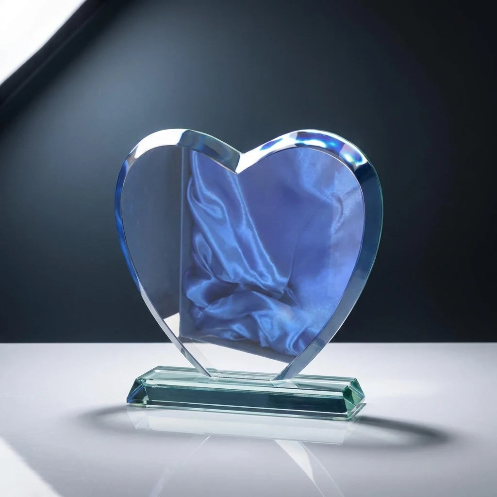 Glasstatuette Herz mit Etui (07-G031)