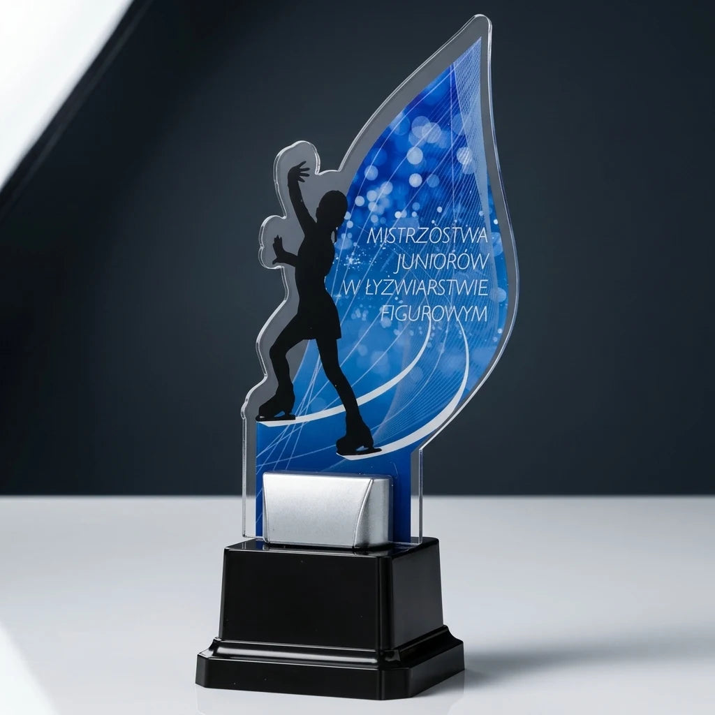 Plexiglas Trophäe 3mm auf Sockel personalisiert (07-CPX_CUS)