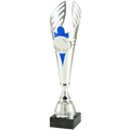 Pokal ET.462.04 Silber/Blau 355 mm