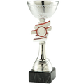 Pokal ET.463.11 Silber/Rot 175 mm