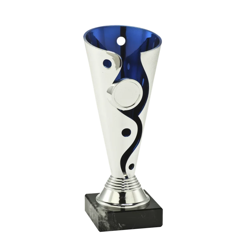 Pokal SET.245 Silber/Blau 155 mm