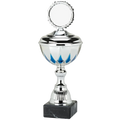 Pokal MT.133B Silber/Blau 230 mm