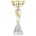 Pokal mit Deckel Gold Silber Bronze