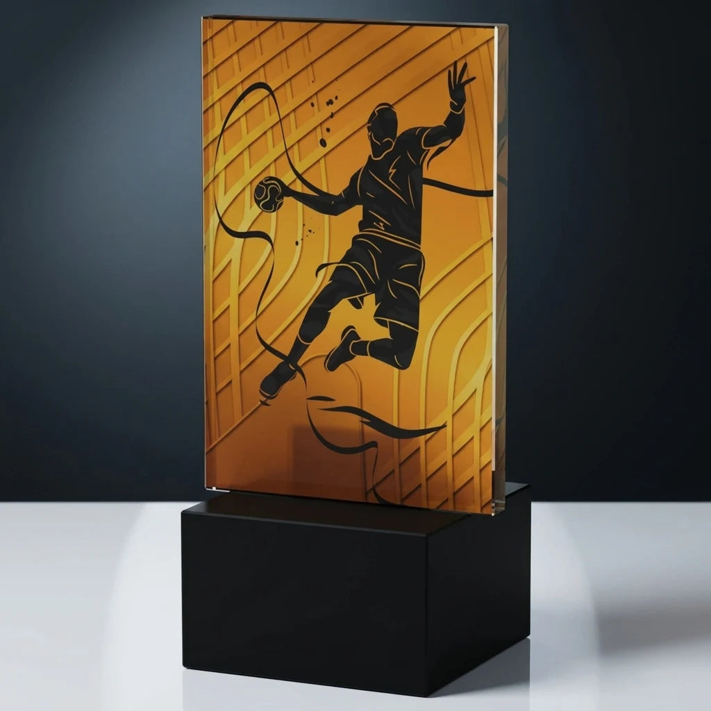 Trophäe Mini Line Amber Handball (07-AG1_12_HAN)