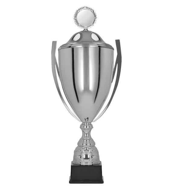 Pokal mit Deckel BASTERS Silber