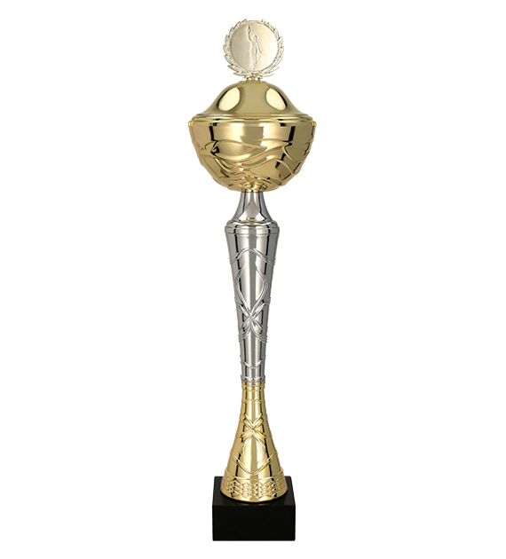 Pokal mit Deckel TUMA S Silber