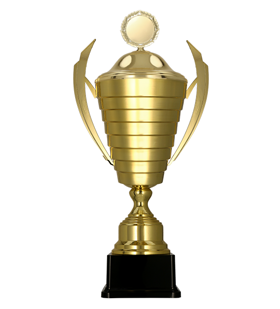 Goldpokal mit Deckel