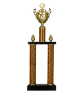 Säulenpokal Gold mit Deckel