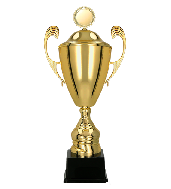 Goldpokal mit Deckel