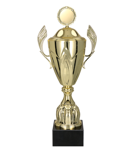 Goldpokal mit Deckel EDO