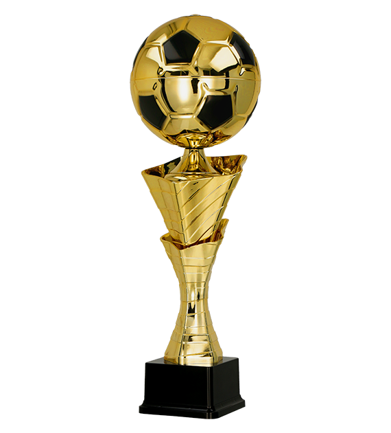 Pokal Gold Schwarz Fußball