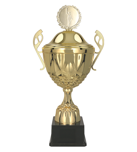 Goldpokal mit Deckel MUFA