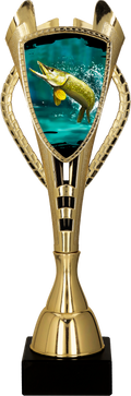 Pokal Kunststoff Gold Hecht