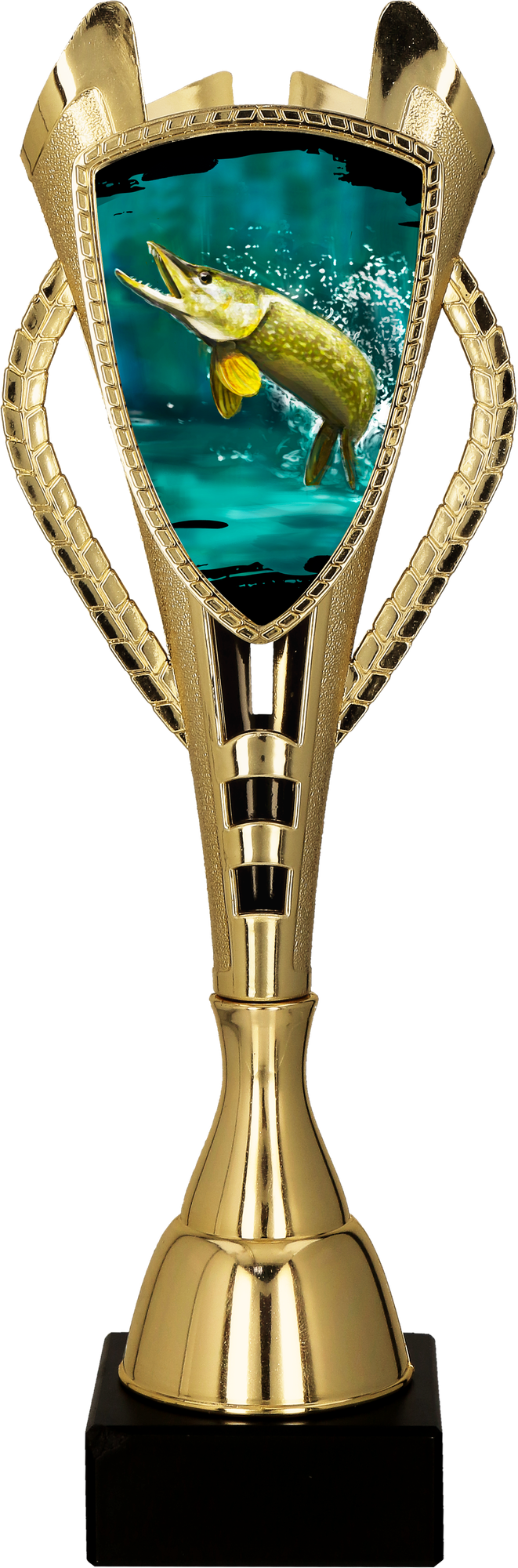 Pokal Kunststoff Gold Hecht