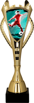 Pokal Kunststoff Gold Fußball