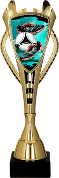 Pokal Kunststoff Gold Fußball