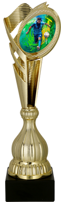 Pokal Kunststoff Gold Fußball