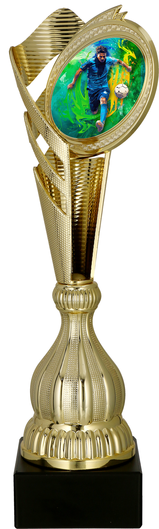 Pokal Kunststoff Gold Fußball
