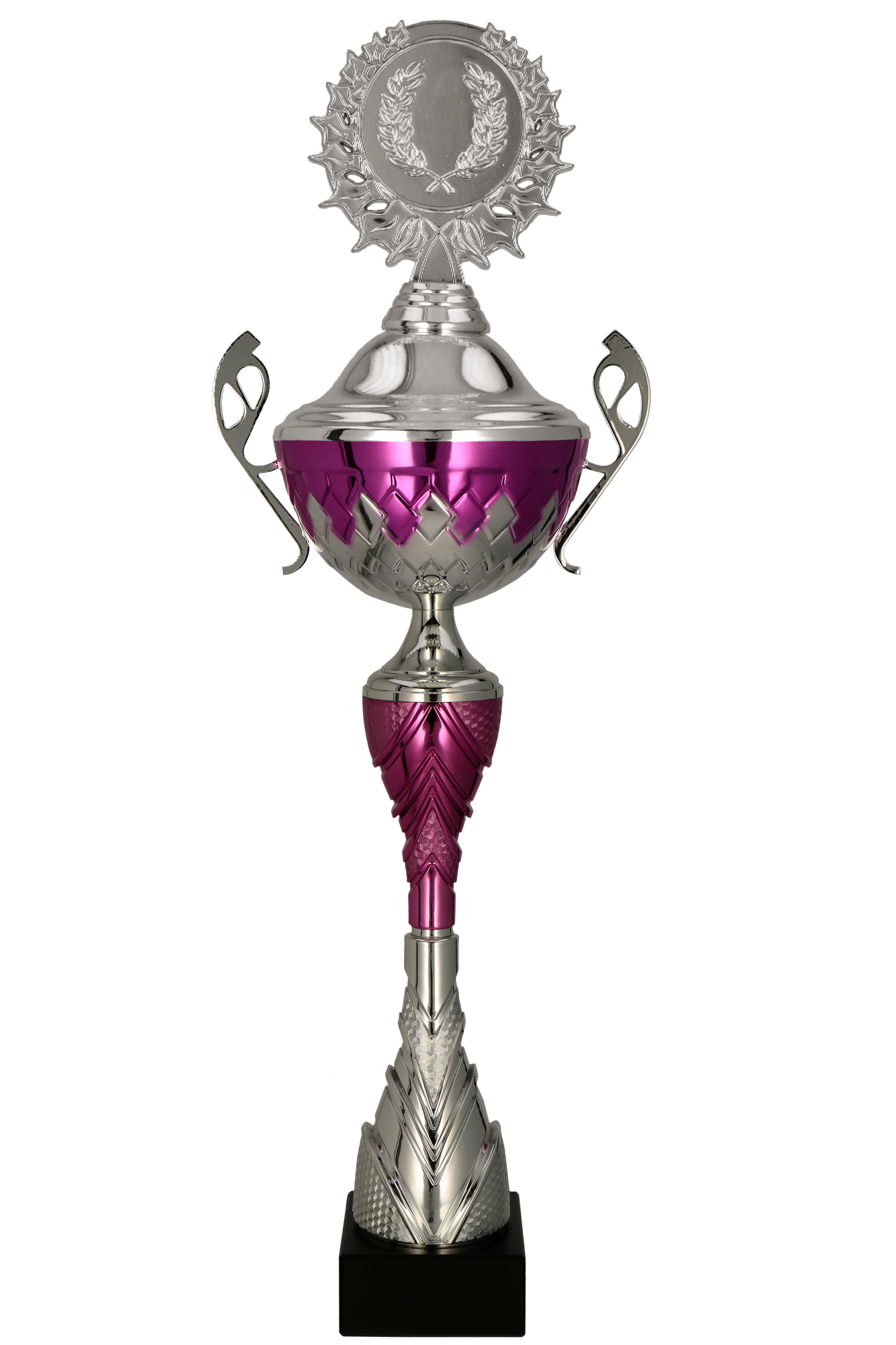 Pokal Silber Violett mit Deckel