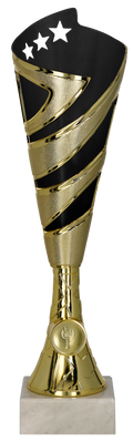 Pokal Kunststoff Gold Schwarz