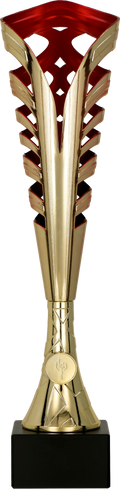 Pokal Kunststoff Gold Rot