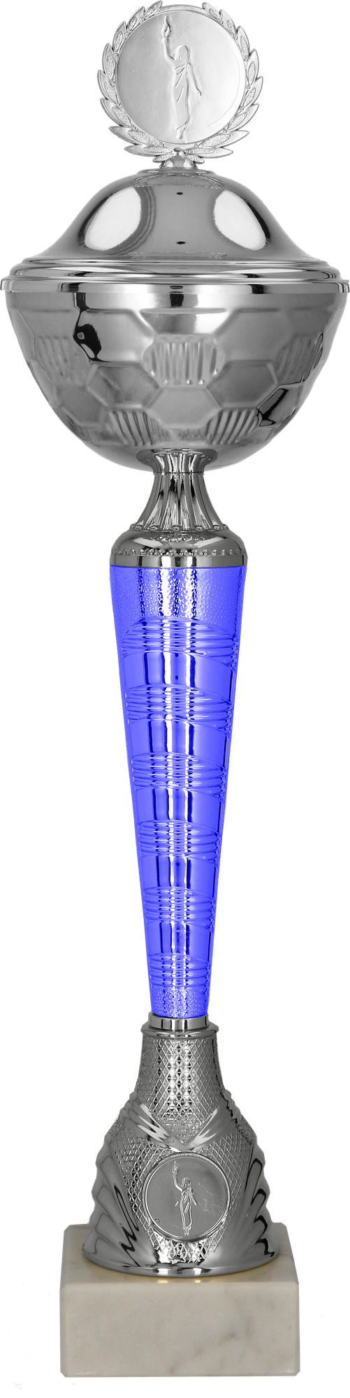 Pokal Silber Blau