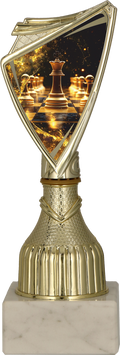 Pokal Kunststoff Gold Schach