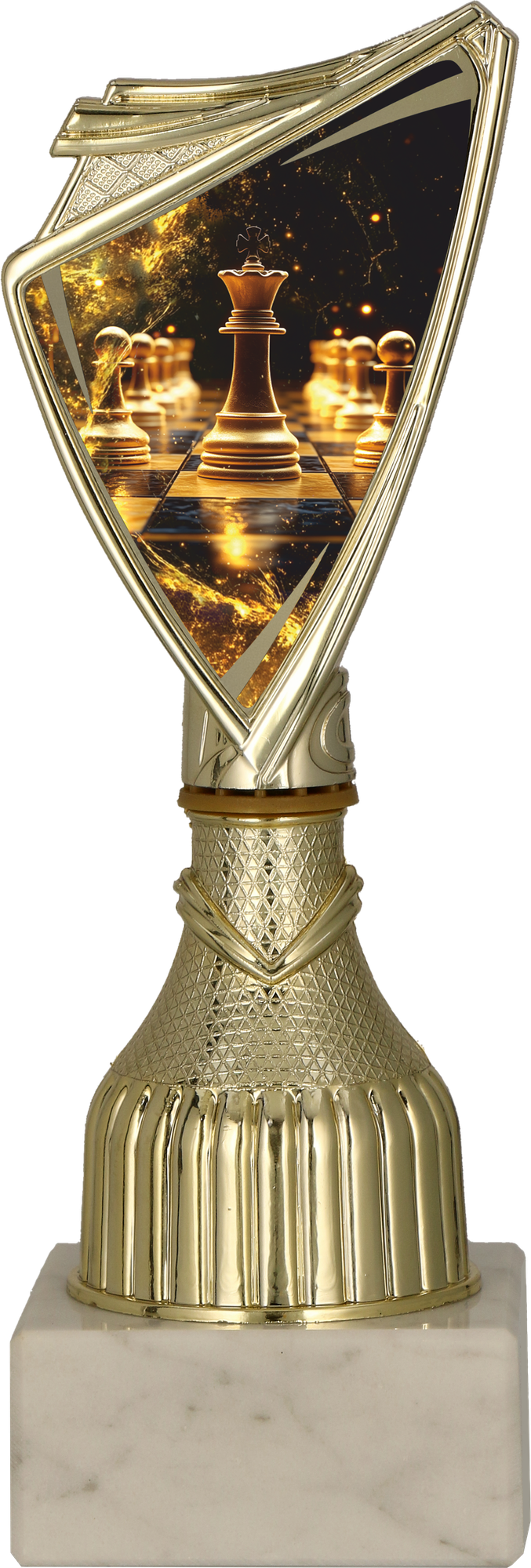 Pokal Kunststoff Gold Schach