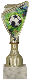 Pokal Kunststoff Gold Fußball