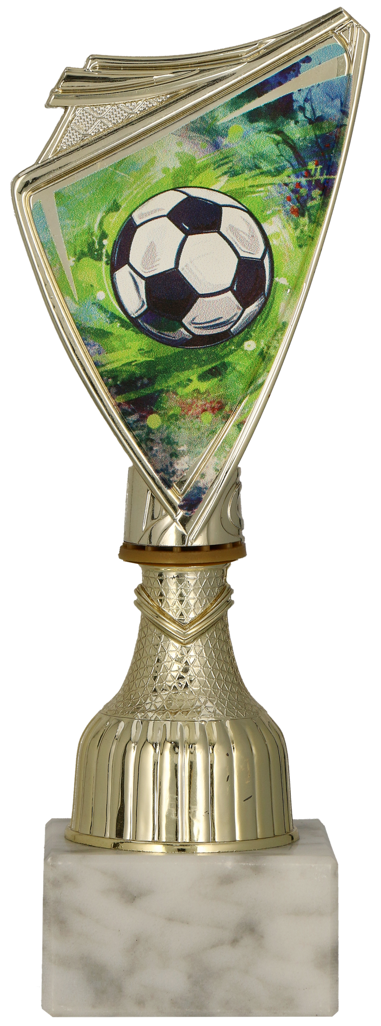 Pokal Kunststoff Gold Fußball
