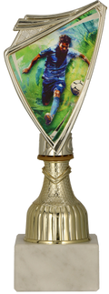 Pokal Kunststoff Gold Fußball