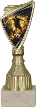 Pokal Kunststoff Gold Fußball