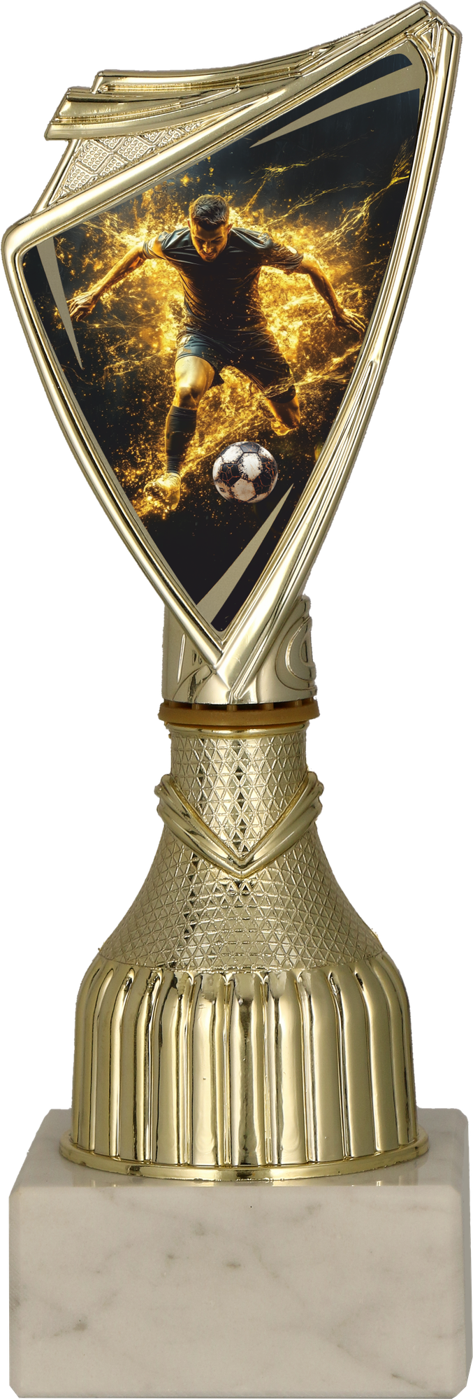 Pokal Kunststoff Gold Fußball