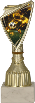 Pokal Kunststoff Gold Fußball