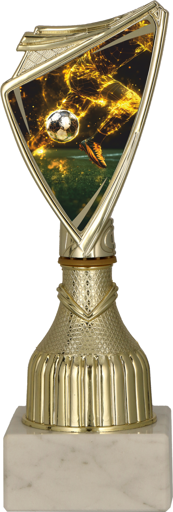 Pokal Kunststoff Gold Fußball