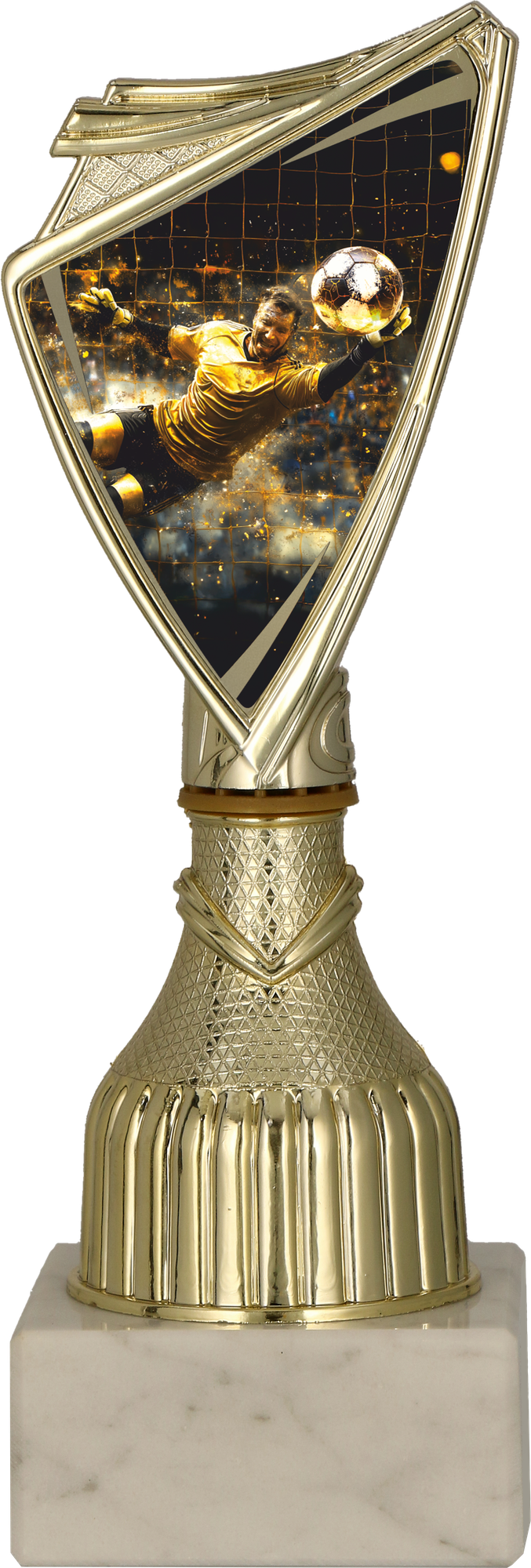Pokal Kunststoff Gold Fußball