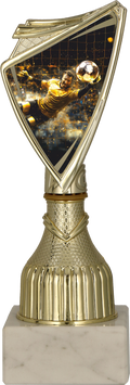 Pokal Kunststoff Gold Fußball
