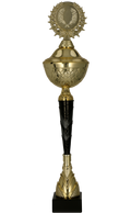 Pokal Gold Schwarz mit Deckel
