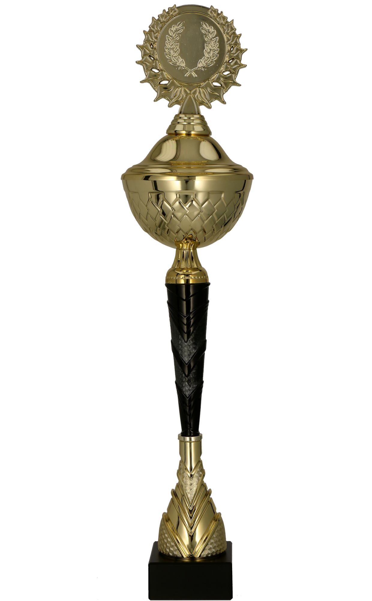 Pokal Gold Schwarz mit Deckel