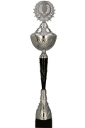 Pokal Silber Schwarz mit Deckel