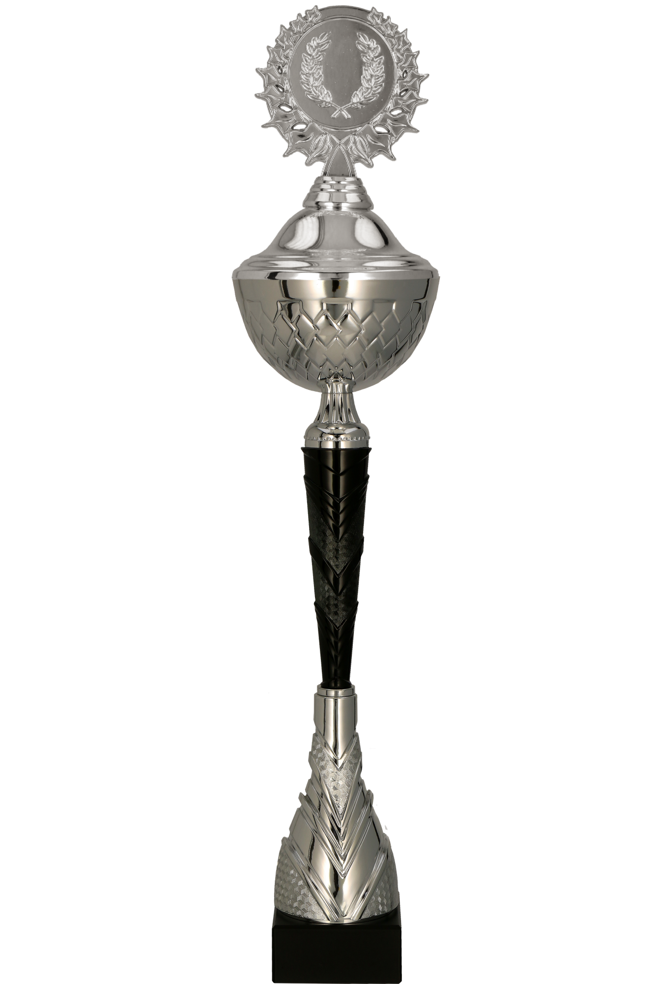 Pokal Silber Schwarz mit Deckel