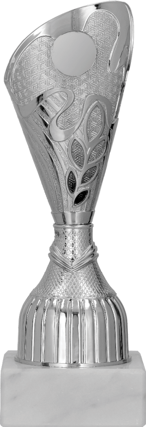 Pokal Kunststoff Silber (emblemat 25mm)