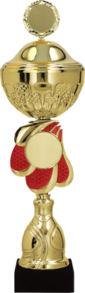 Pokal Gold Rot mit Deckel
