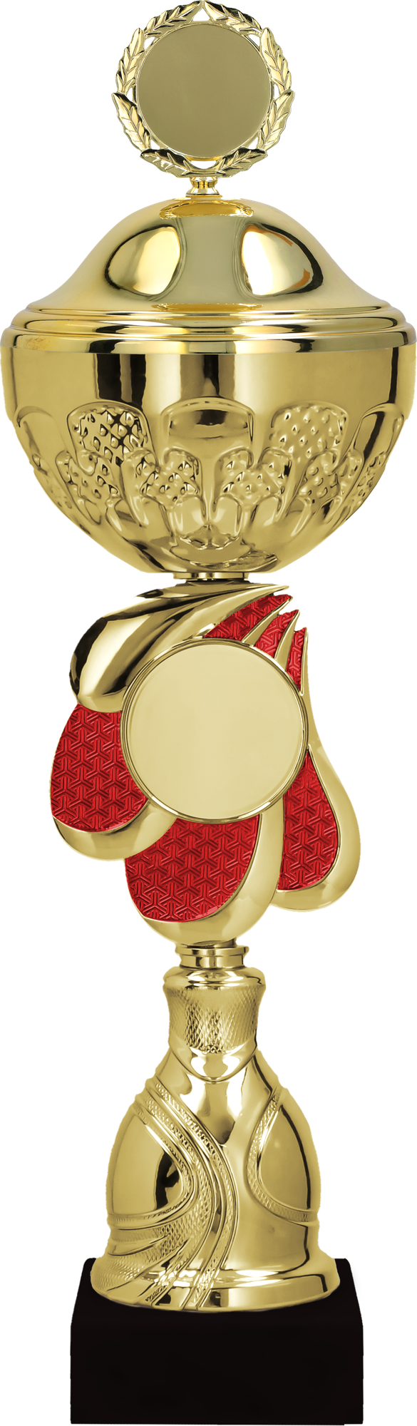 Pokal Gold Rot mit Deckel